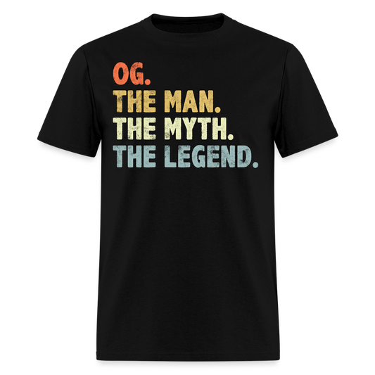OG The Man The Myth The Legend Father's Day Gift T-shirt - black