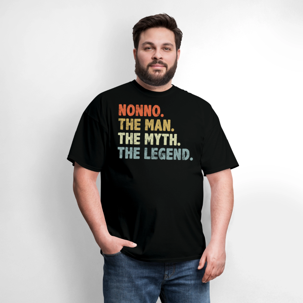 Nonno The Man The Myth The Legend Italian Grandfather T-shirt - black