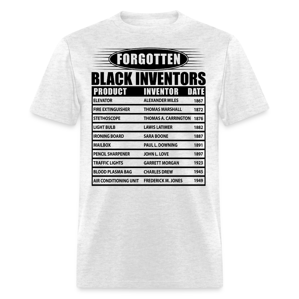 Black Inventors Tee Culturally Empowering T-Shirt - light heather gray