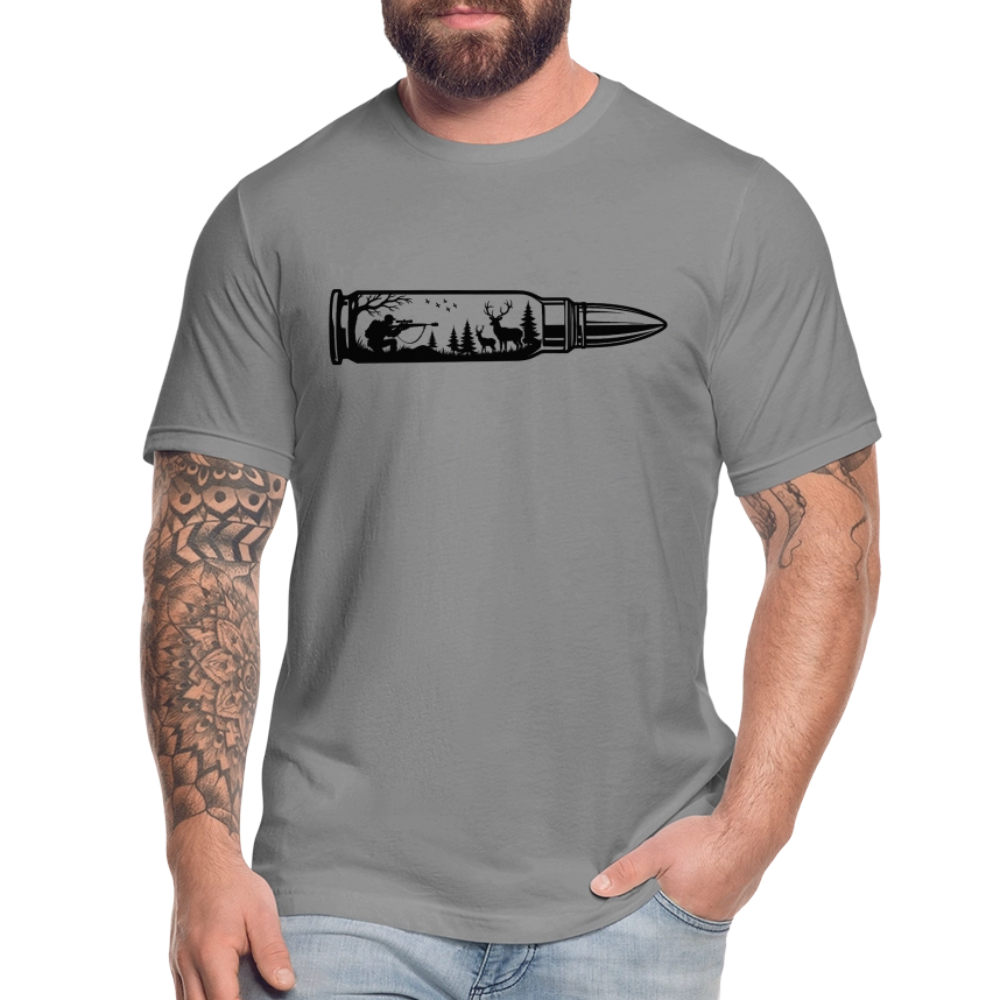 Deer Hunting Bullet T-Shirt | Bella + Canvas Unisex Tee - slate