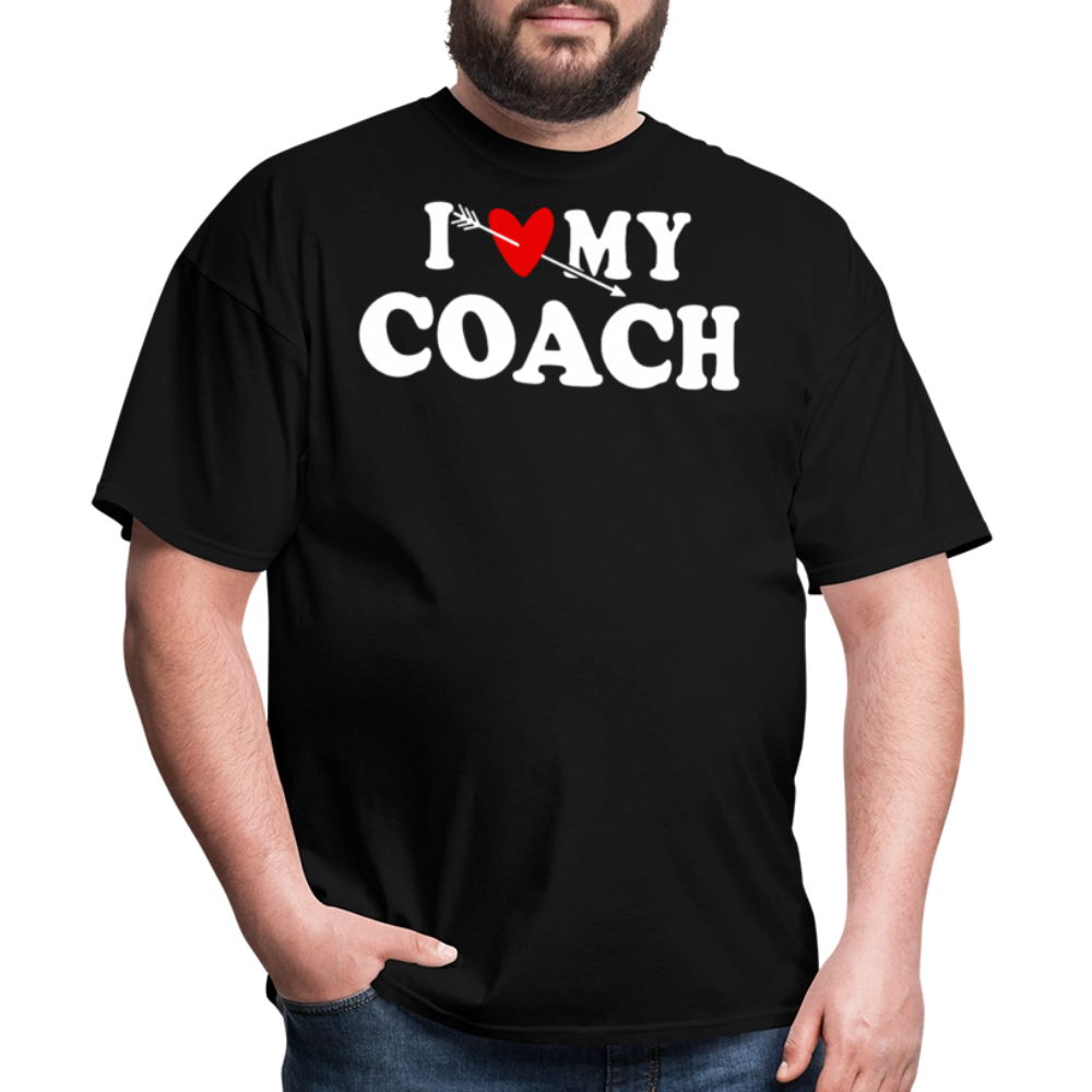 I Love My Coach Appreciation Gift T-shirt - black