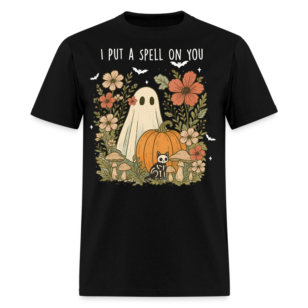 I Put a Spell on You Halloween Ghost T-Shirt - black