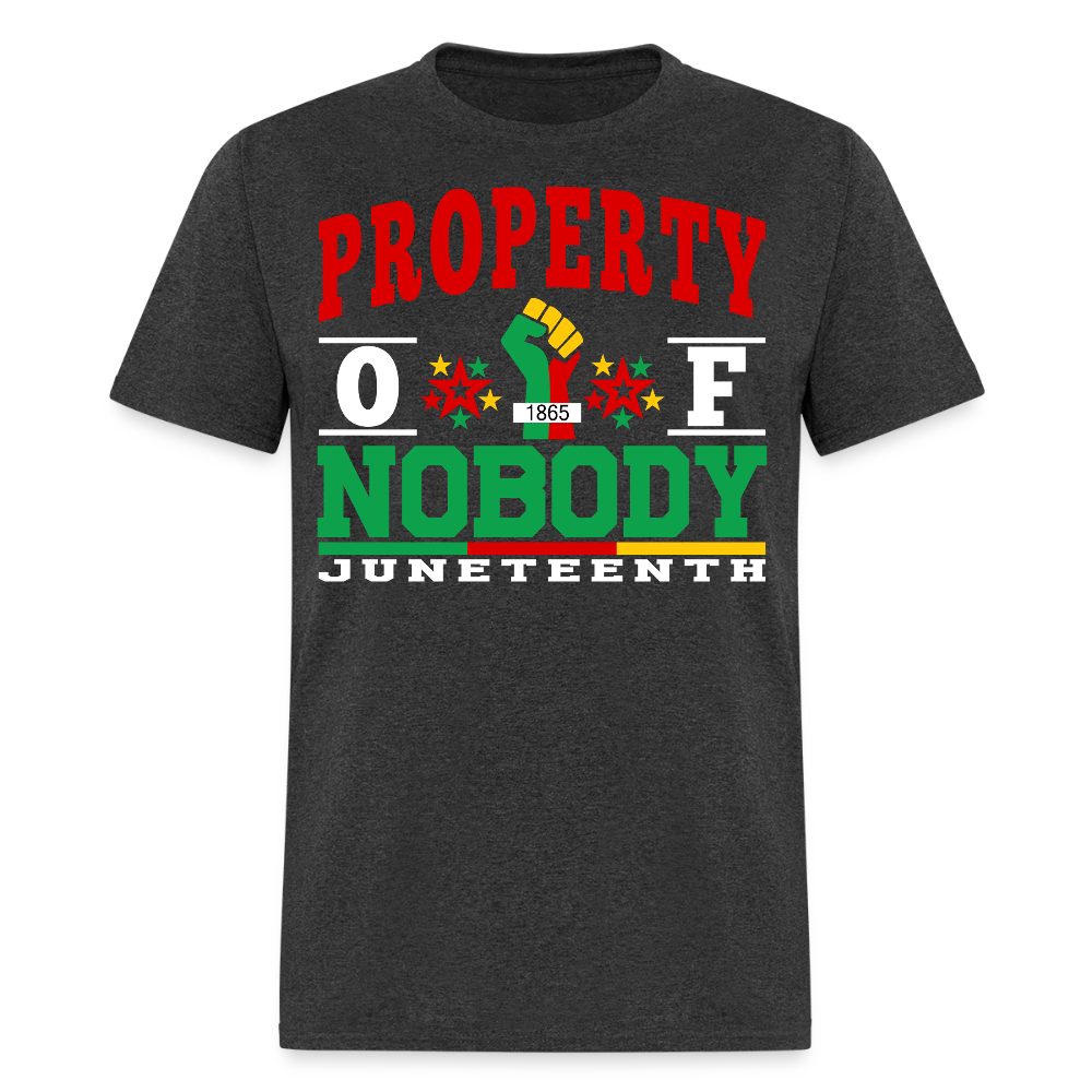 Property Of Nobody Juneteenth Shirt Unisex Black Pride T-shirt - heather black