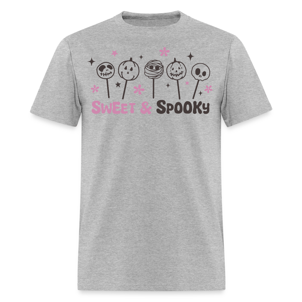 Sweet And Spooky Halloween Lollipops T-Shirt - heather gray