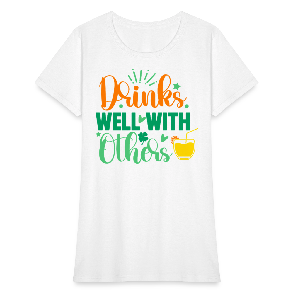 Funny Women's Drinking Quote T-Shirt - white
