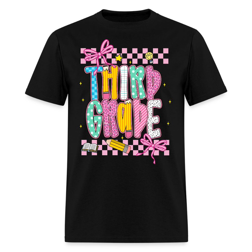 Cute Third Grade Back To School T-Shirt - black