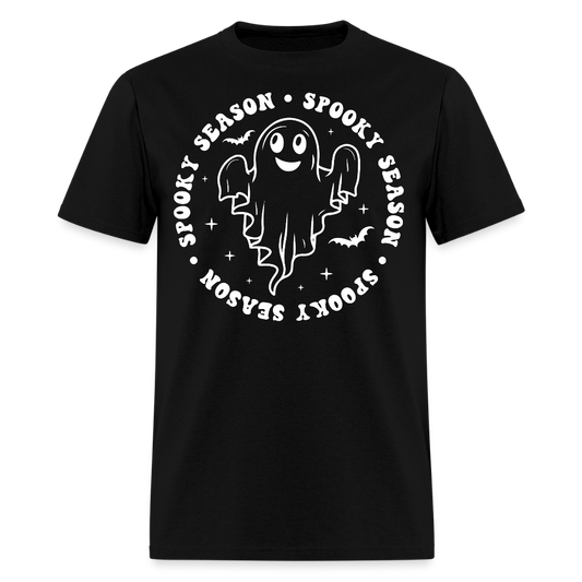 Funny Spooky Season Ghost T-Shirt - black