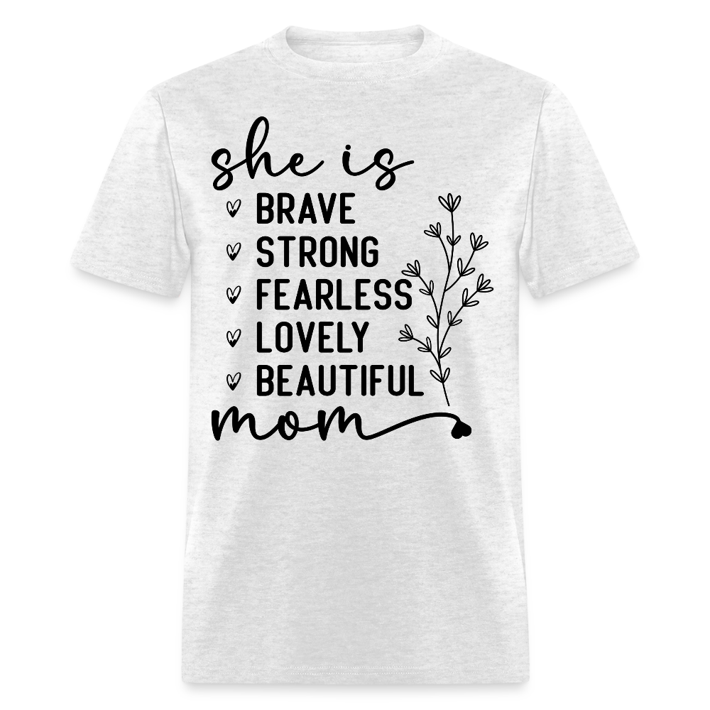 Gift For Brave And Strong Mom T-shirt - light heather gray