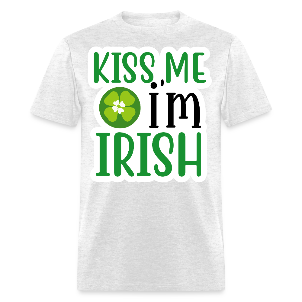 Kiss Me I'm Irish St Patrick's Day Unisex T-shirt - light heather gray