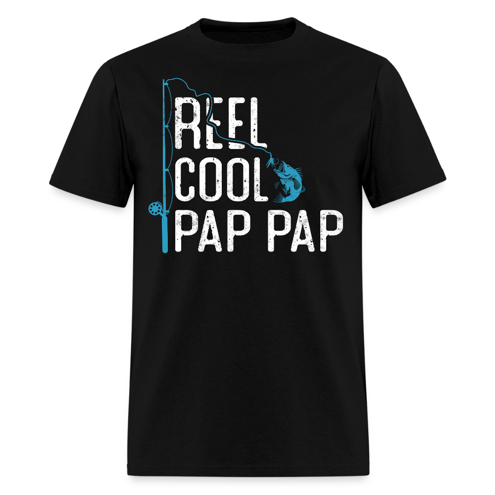 Reel Cool Pap Pap Fishing Gifts T-shirt - black