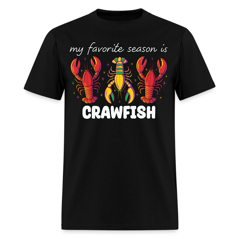 Funny Cajun Crawfish Boil Mardi Gras T-shirt - black