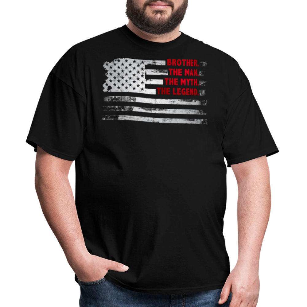 The Man The Myth The Legend Patriotic Brother T-shirt - black
