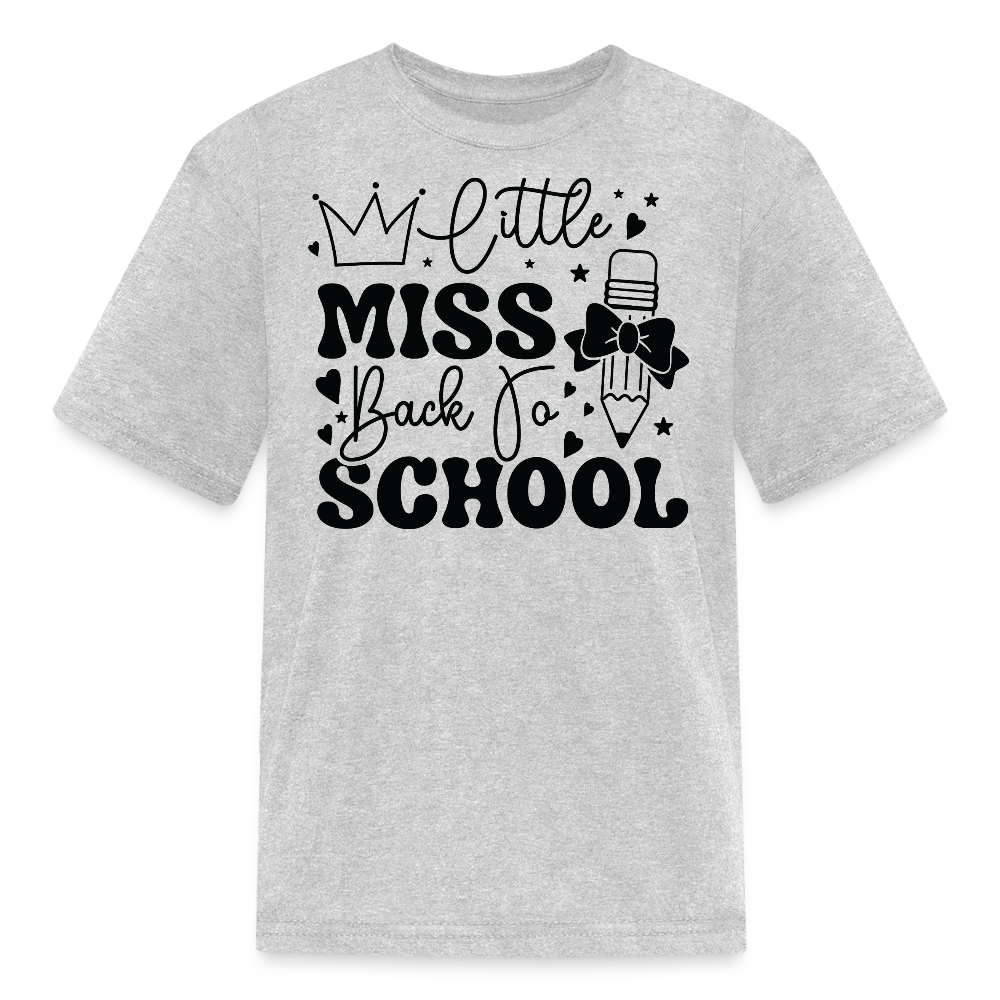 Little Miss Back To School Cute Pencil T-Shirt - heather gray