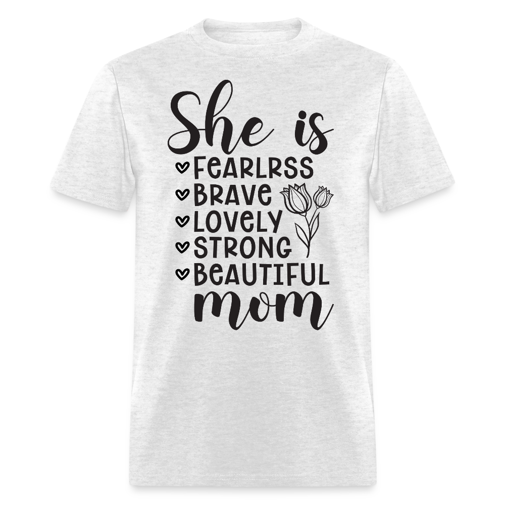 Beautiful Mom Graphic Tee Empowering Mom T-shirt - light heather gray