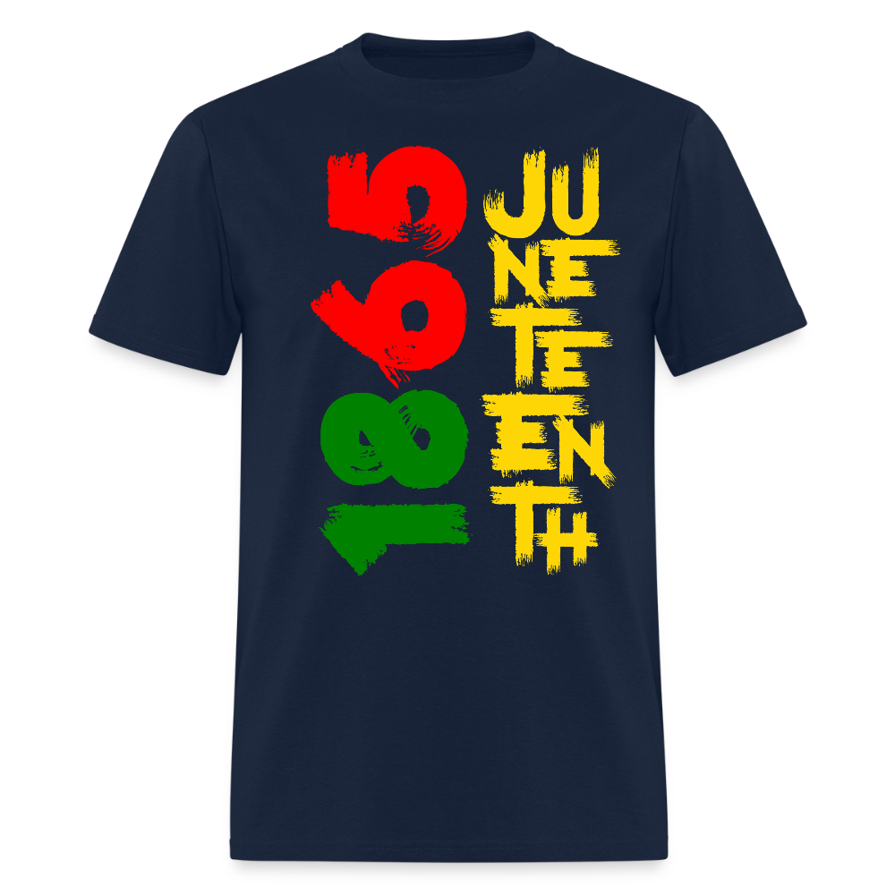 Juneteenth 1865 Freedom Day T-Shirt - navy