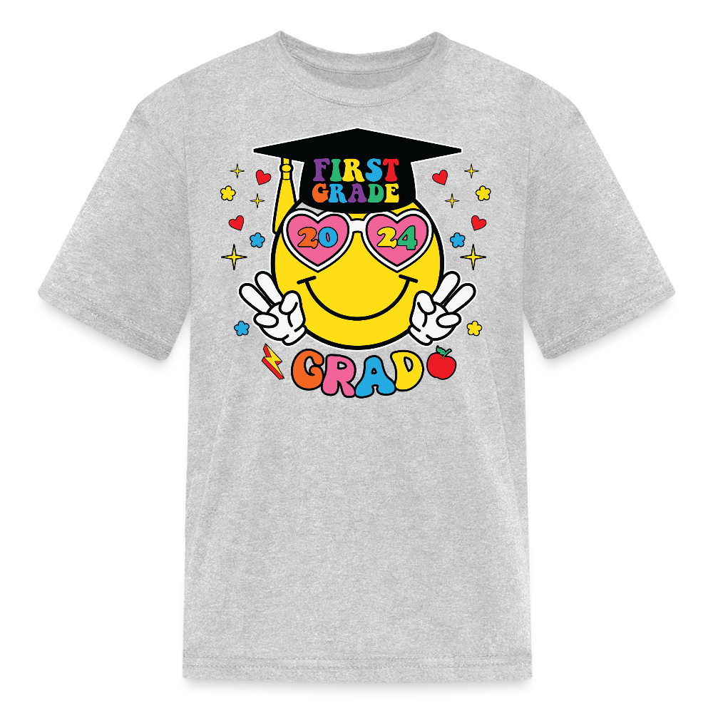Kindergarten To First Grade Grad T-Shirt - heather gray