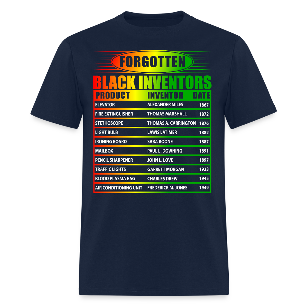 Forgotten Black Inventors Juneteenth Celebration T-Shirt - navy