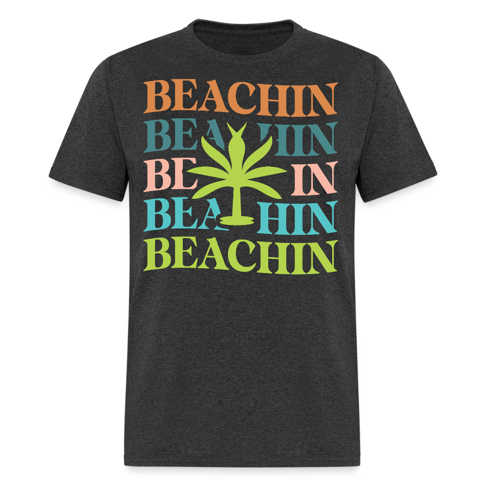 Tropical Beach Vibe Funny Beach T-shirt - heather black