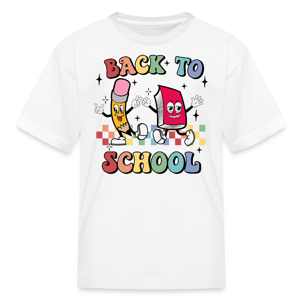 Back To School Funny Pencil And Book T-Shirt - white