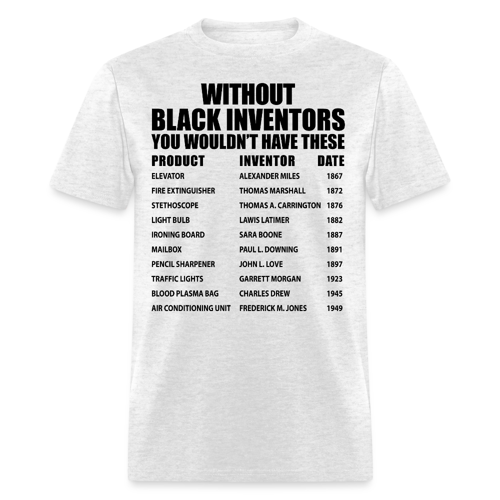 Inventions By African American Inventors T-Shirt - light heather gray