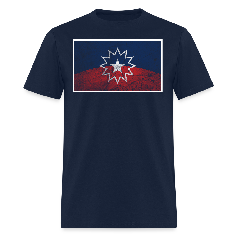 Distressed Juneteenth Flag T-Shirt - navy