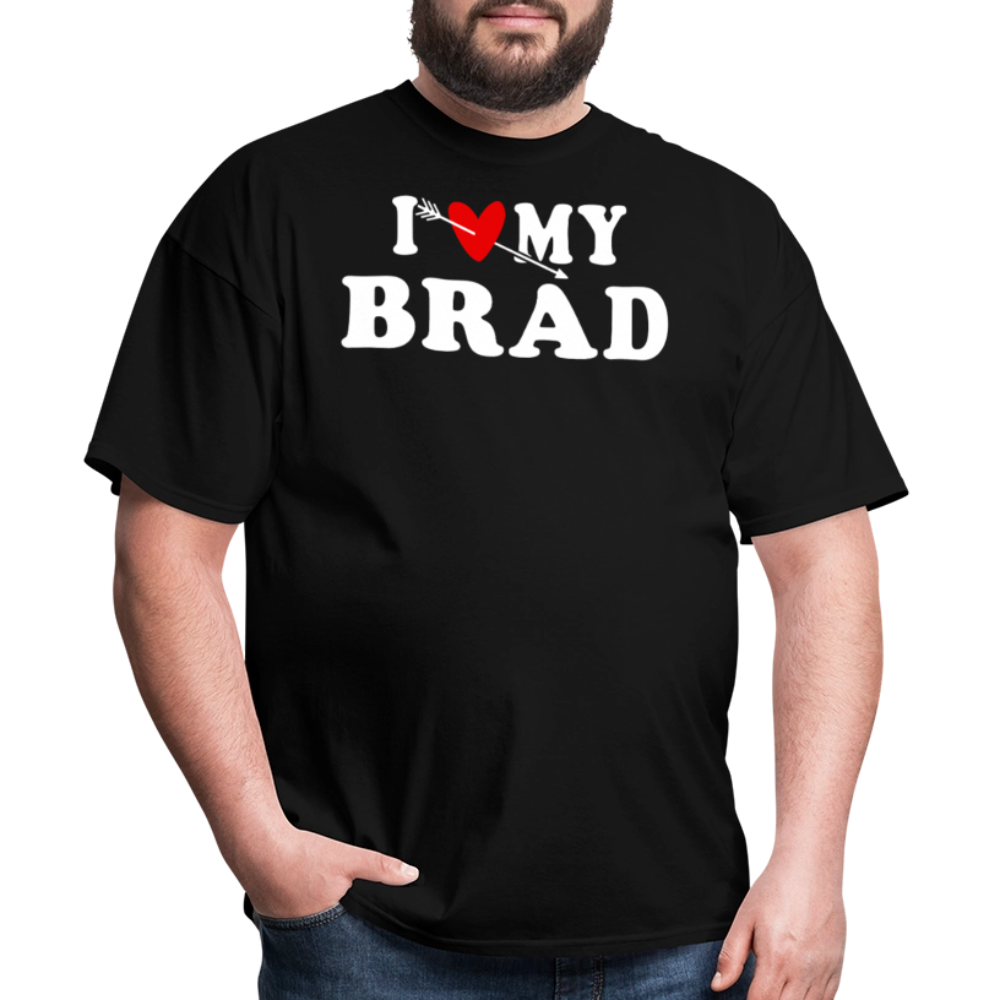 I Love My Brad Cute Relationship T-shirt - black