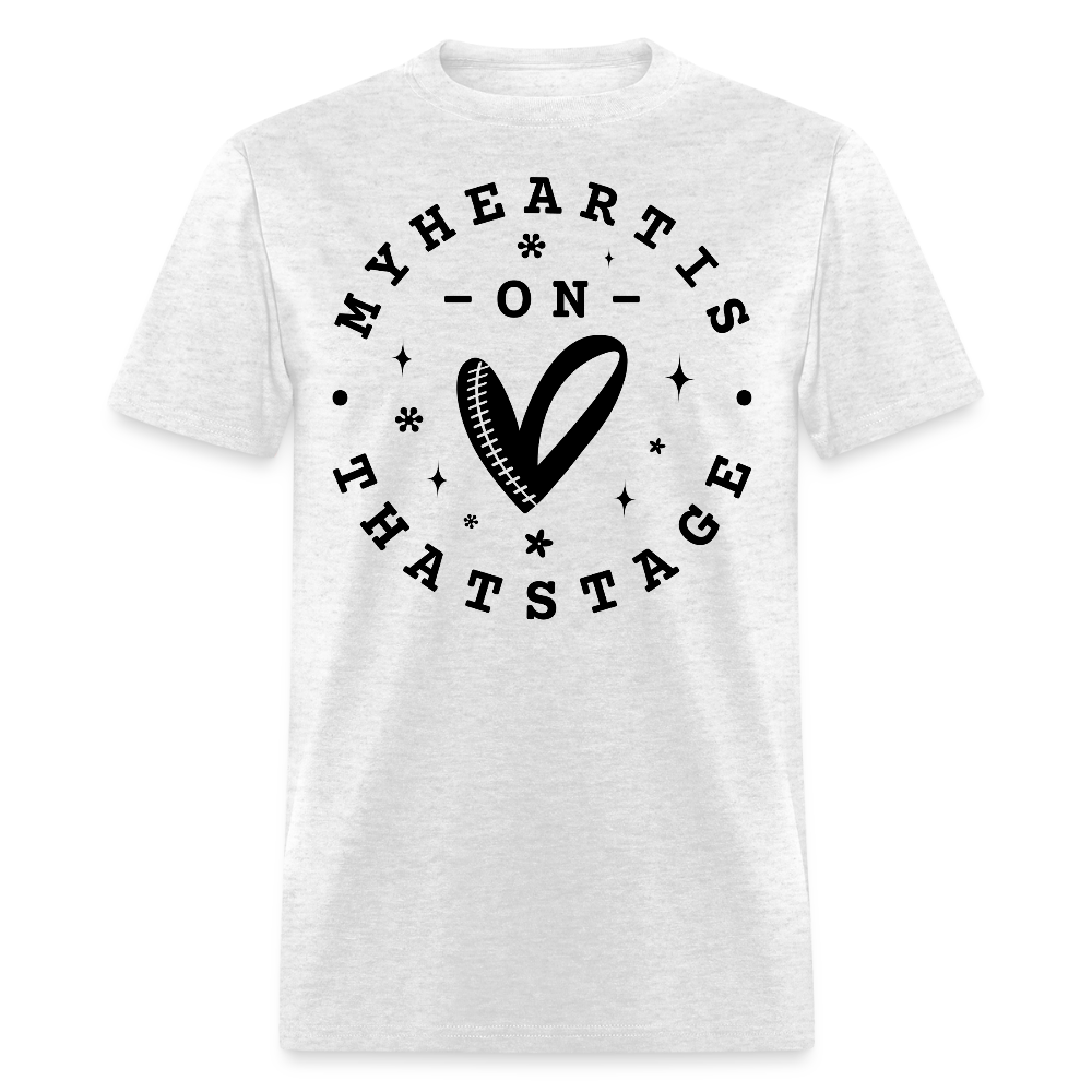 Dance Mom Gift Stage Heart T-shirt - light heather gray