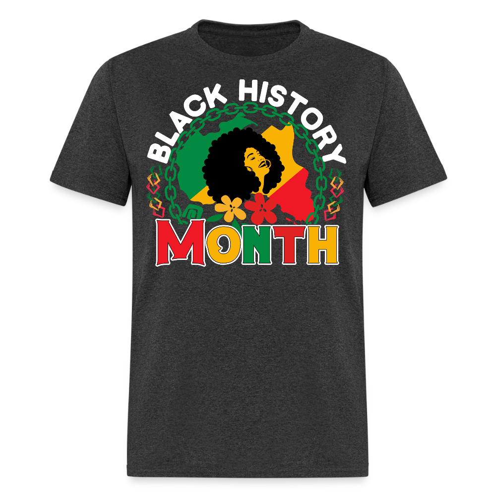 Black History Month Cultural Heritage T-shirt - heather black