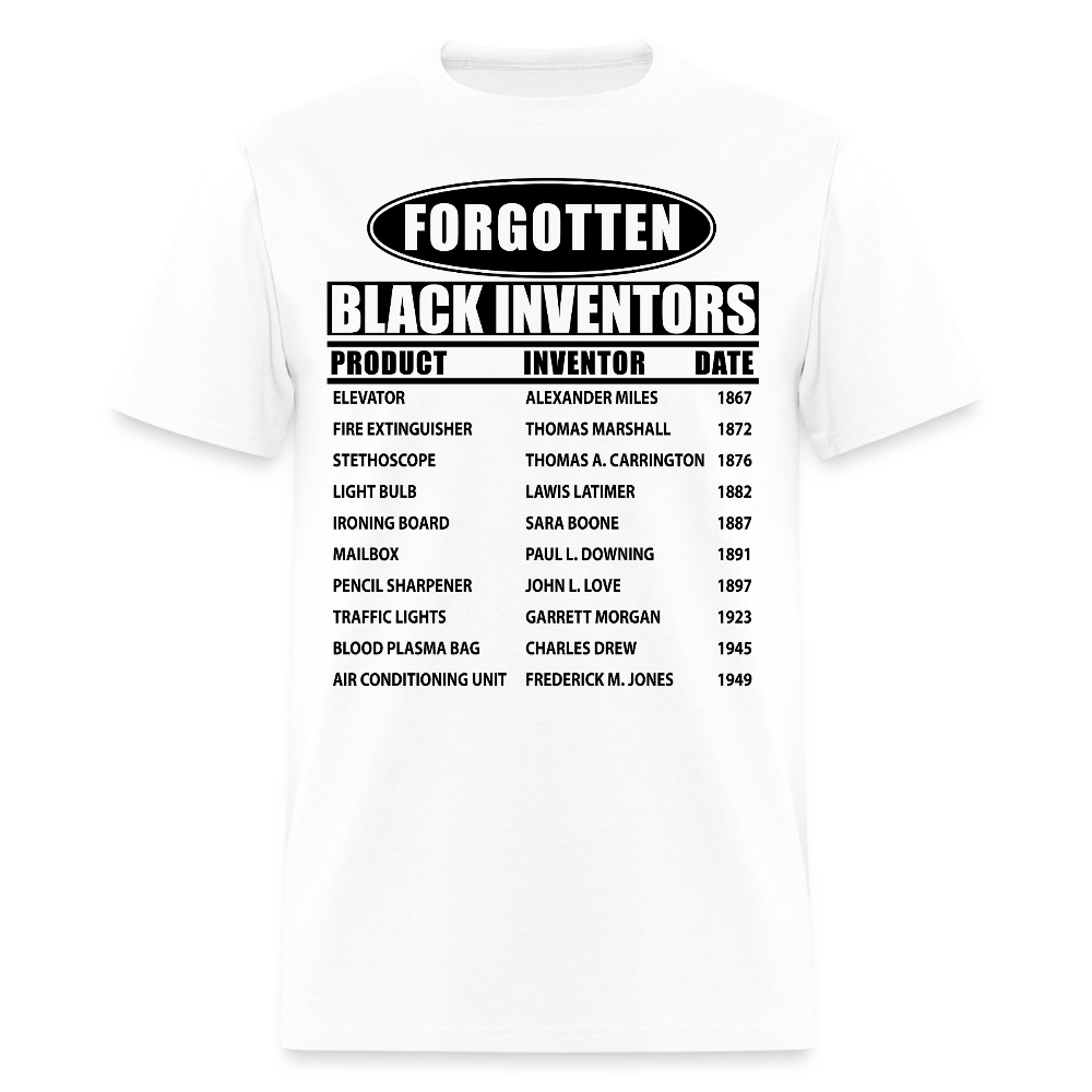 Black History Inventor Tee Cultural Pride T-Shirt - white