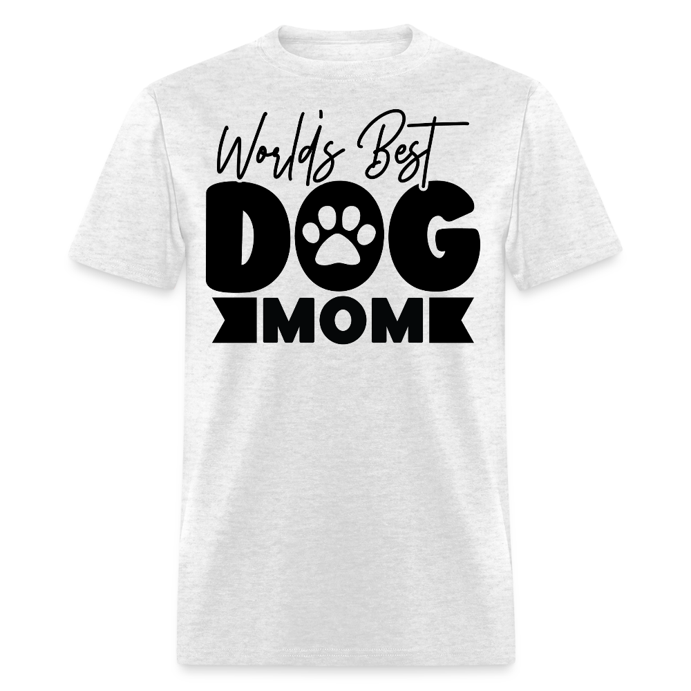 World’s Best Dog Mom Cute Pet Lover T-shirt - light heather gray
