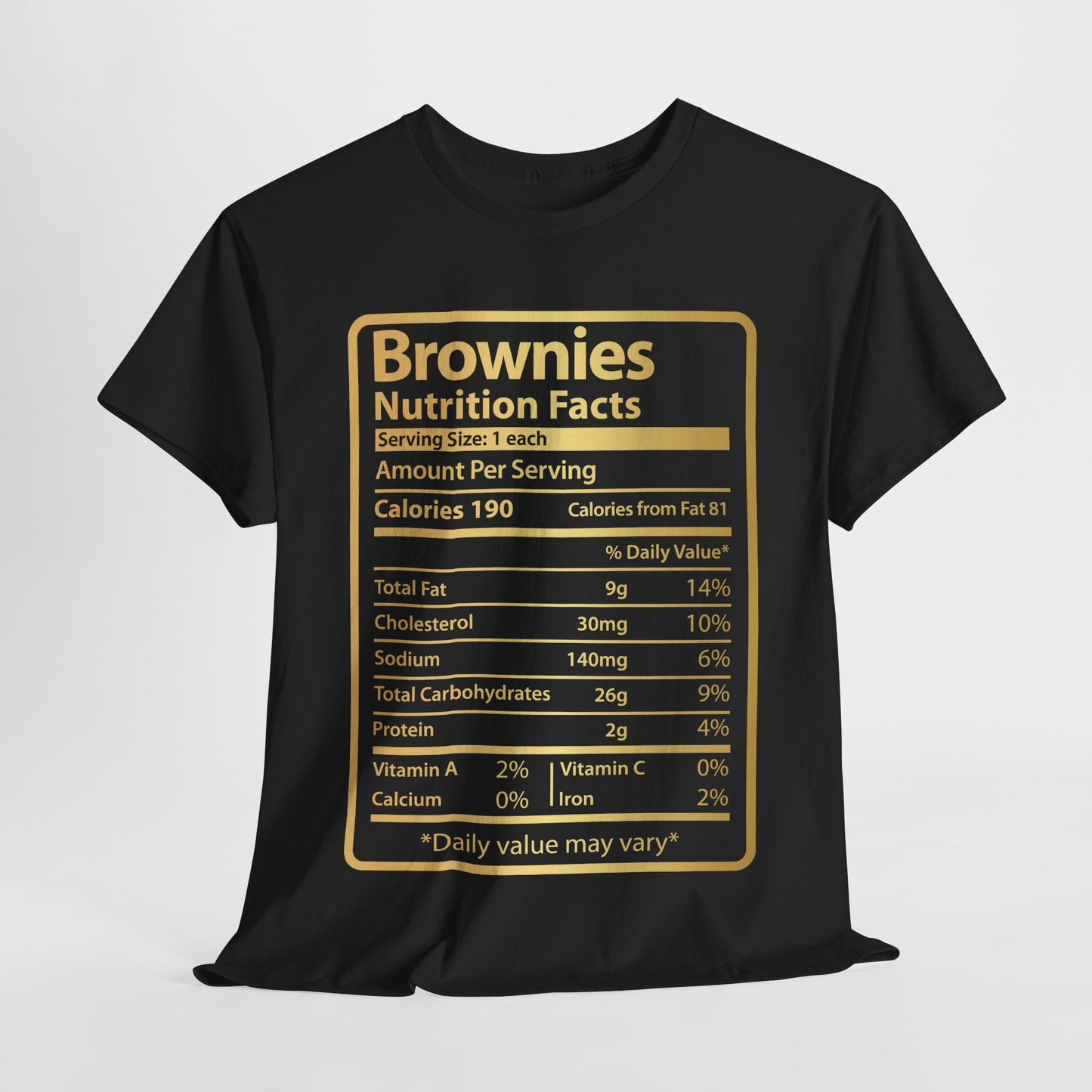 Brownies Funny Nutrition Facts Thanksgiving Men's Tee