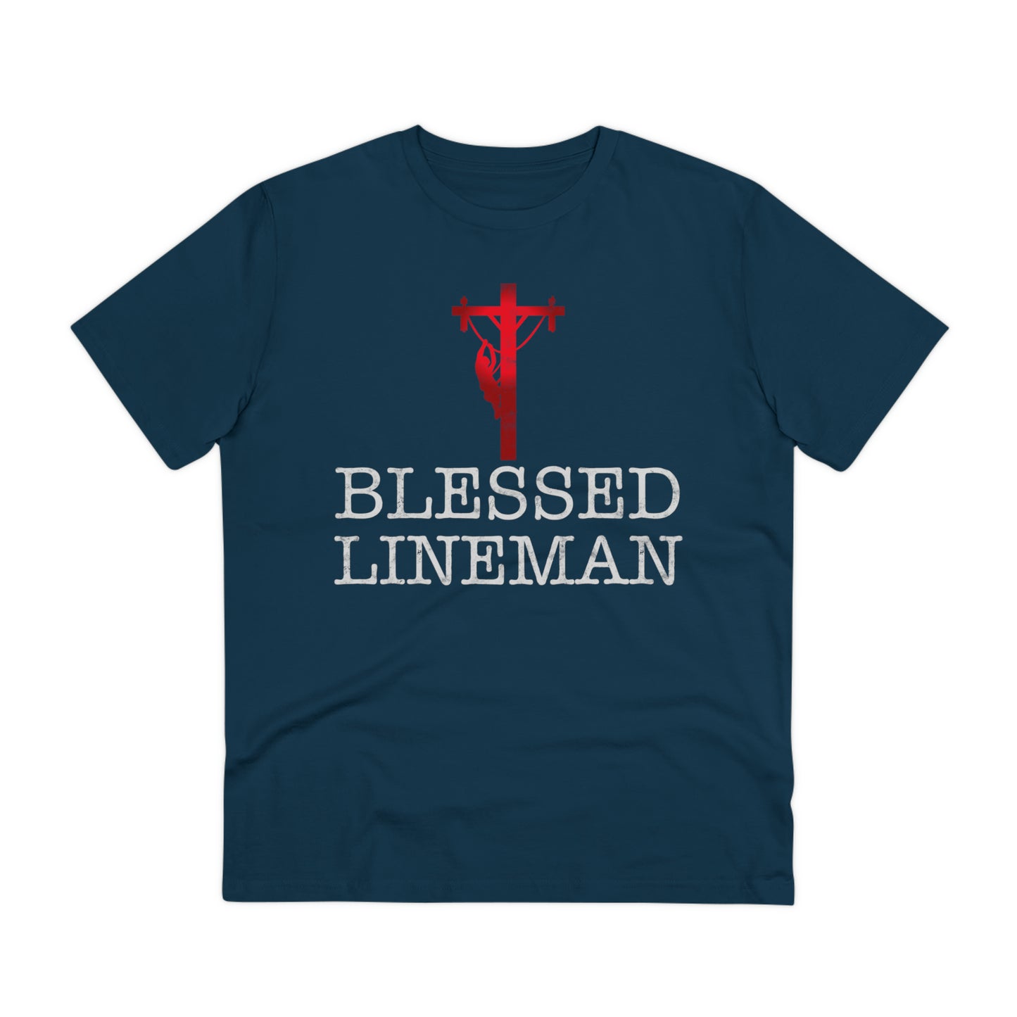 Blessed Lineman gift for Christian Lineman Organic Creator T-shirt - Unisex