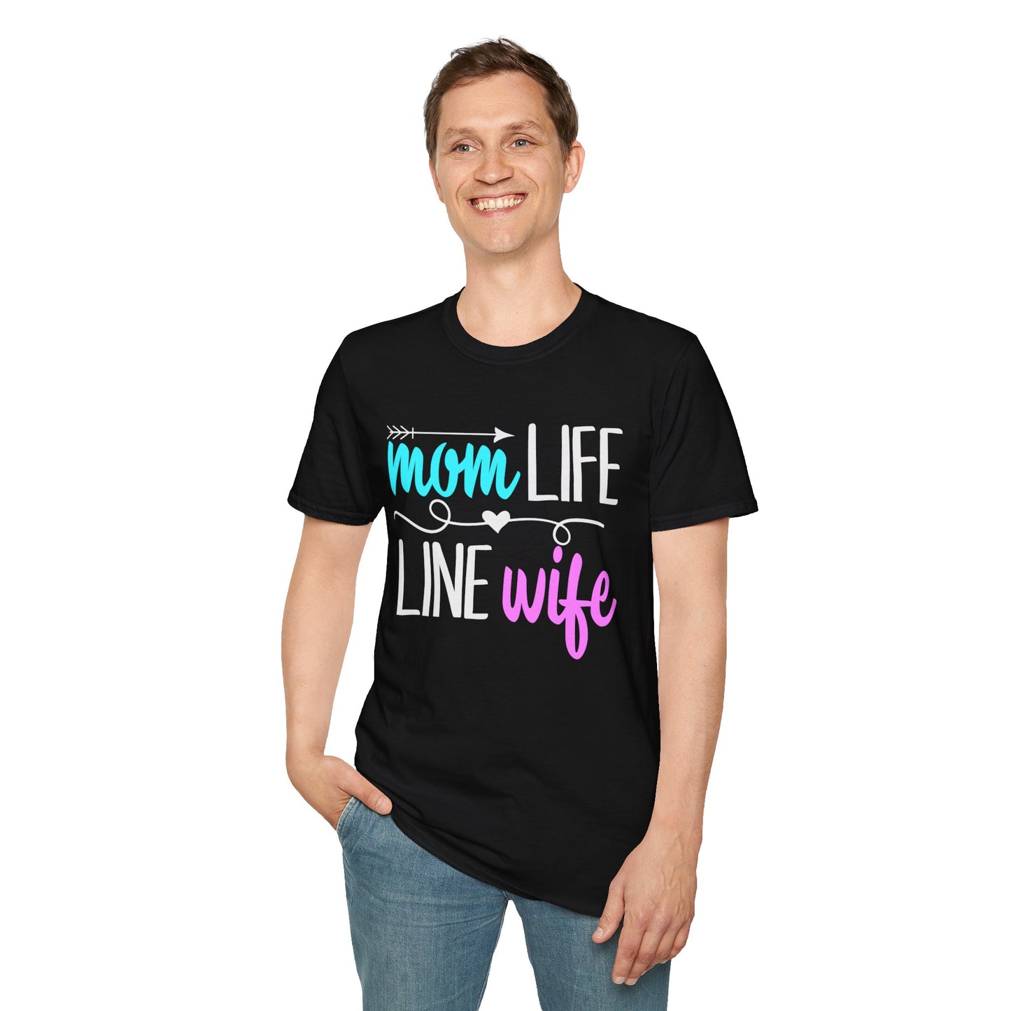 Lineman Mom Life Line Wife Unisex Softstyle T-Shirt