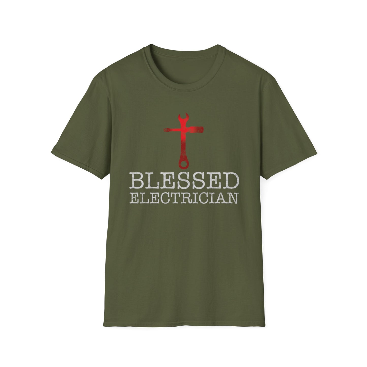 Blessed Electrician gift for Christian Electrician Unisex Softstyle T-Shirt