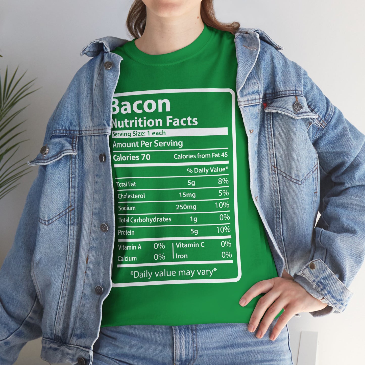 Funny Bacon Nutrition Facts Men's T-Shirt for Thanksgiving Christmas