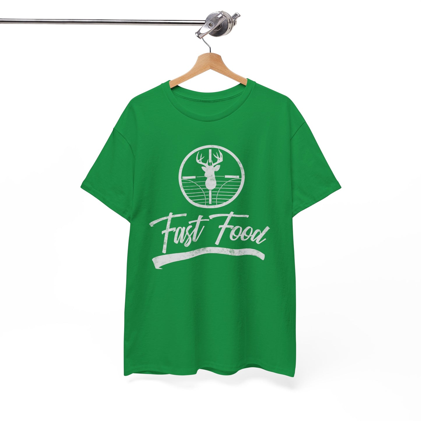 Funny Deer Hunting Unisex Tee - Fast Food Humor Gift for Hunters