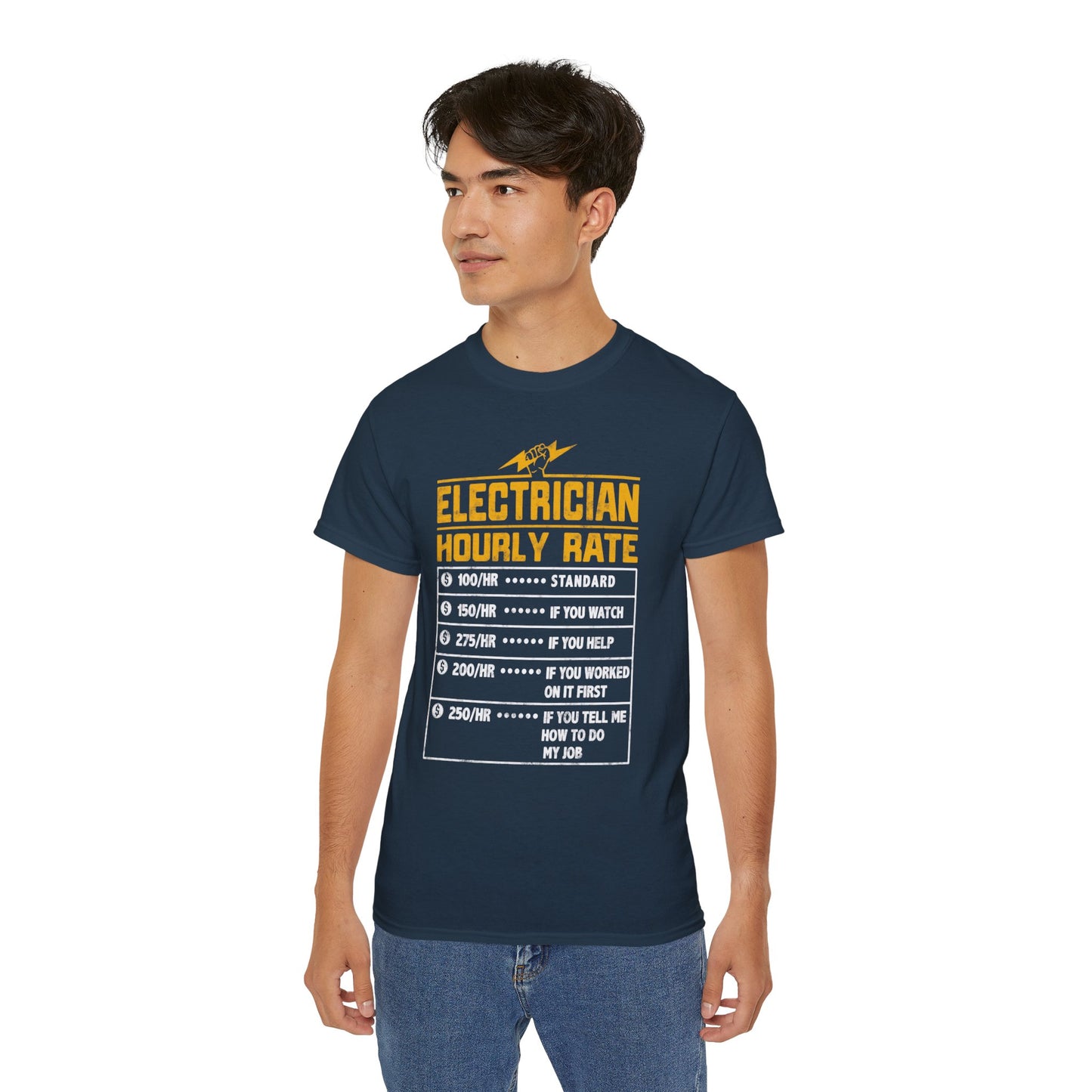 Funny Electrician Hourly Rate Unisex Ultra Cotton Tee