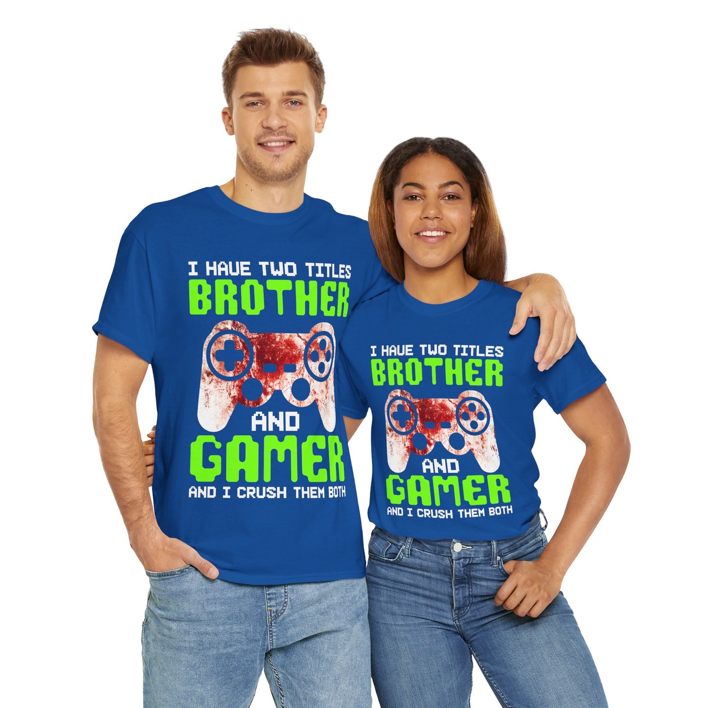 Gamer Mens T-Shirt - I Have Two Titles Brother and Gamer Father's Day Gifts