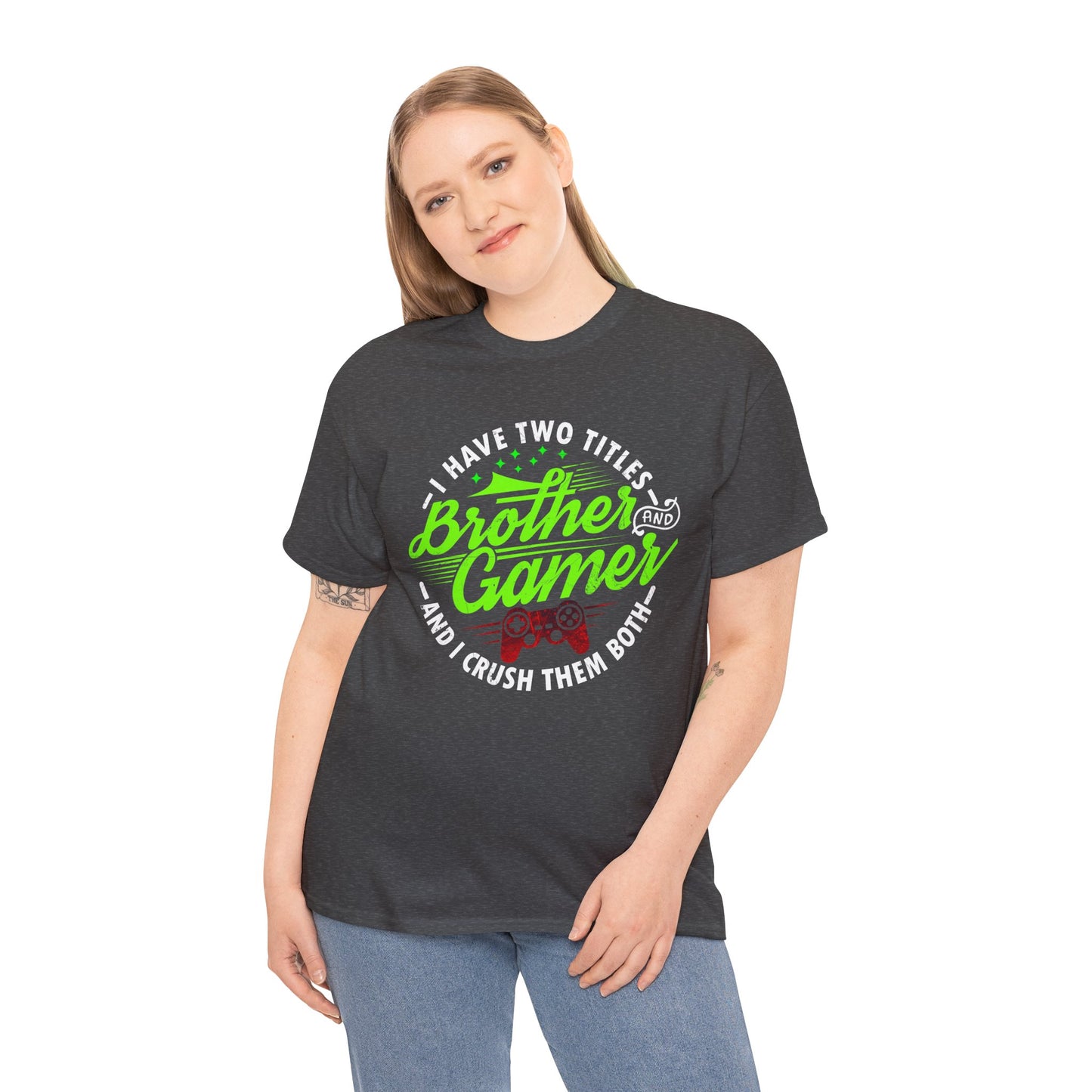 Men's Gamer T-Shirt - I Have Two Titles Brother and Gamer for Boys Brother Gift