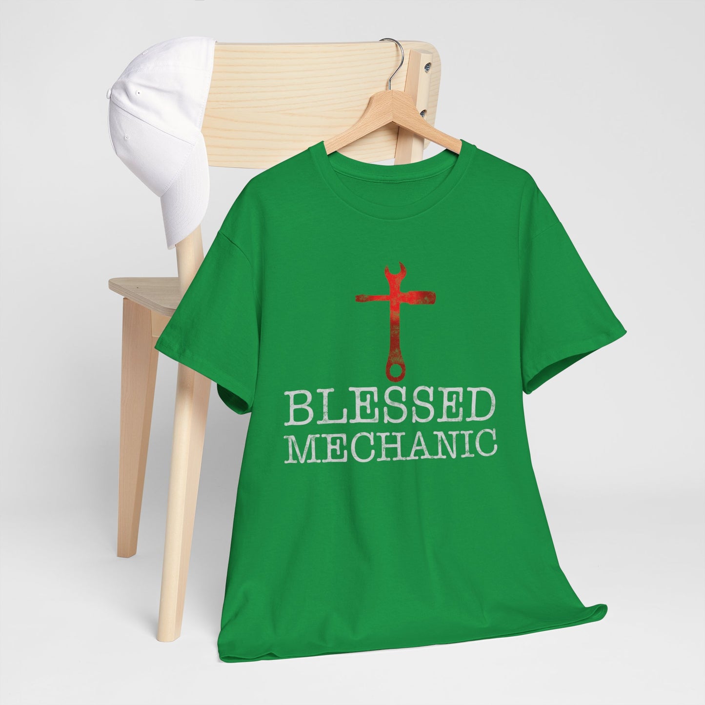 Blessed Mechanic Gift For Christian Mechanic Unisex Heavy Cotton Tee