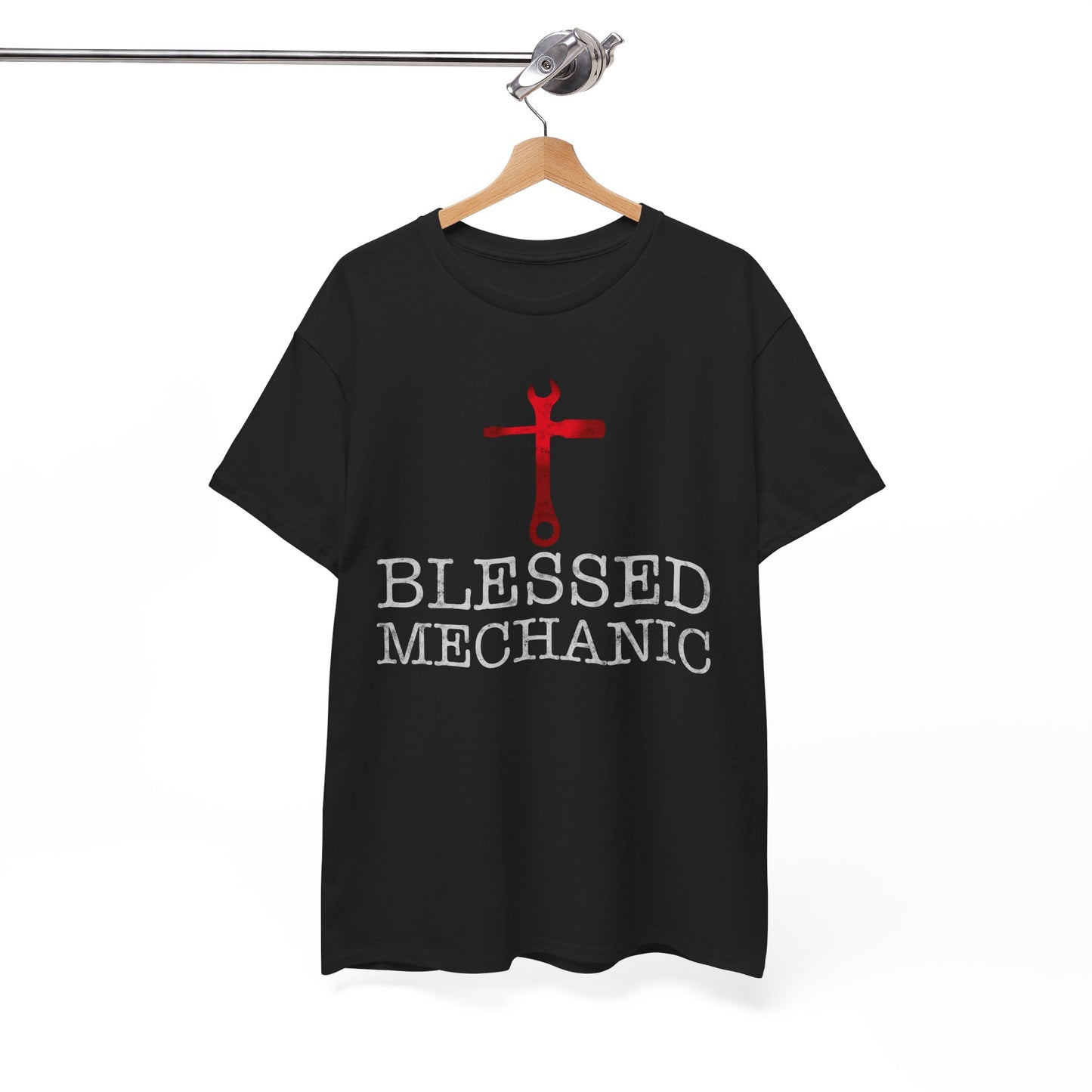 Blessed Mechanic Gift For Christian Mechanic Unisex Heavy Cotton Tee