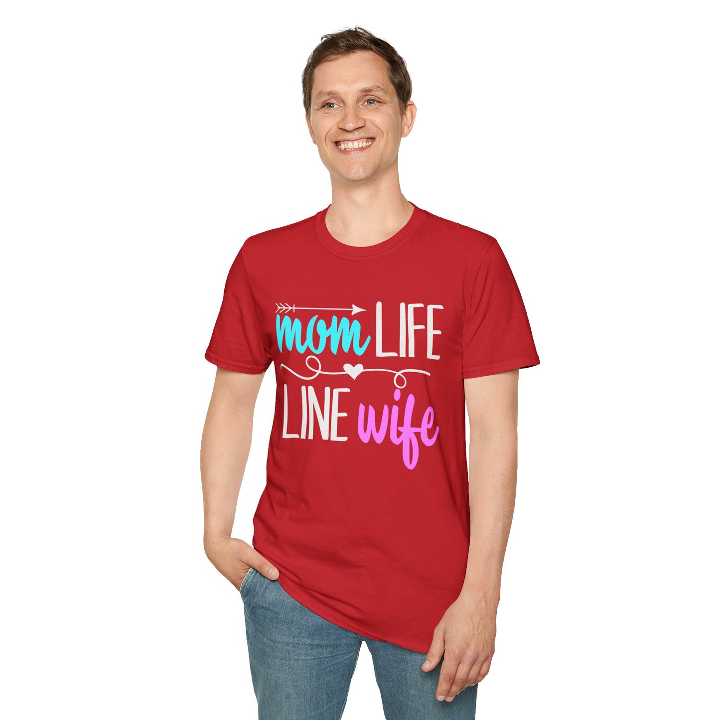 Lineman Mom Life Line Wife Unisex Softstyle T-Shirt