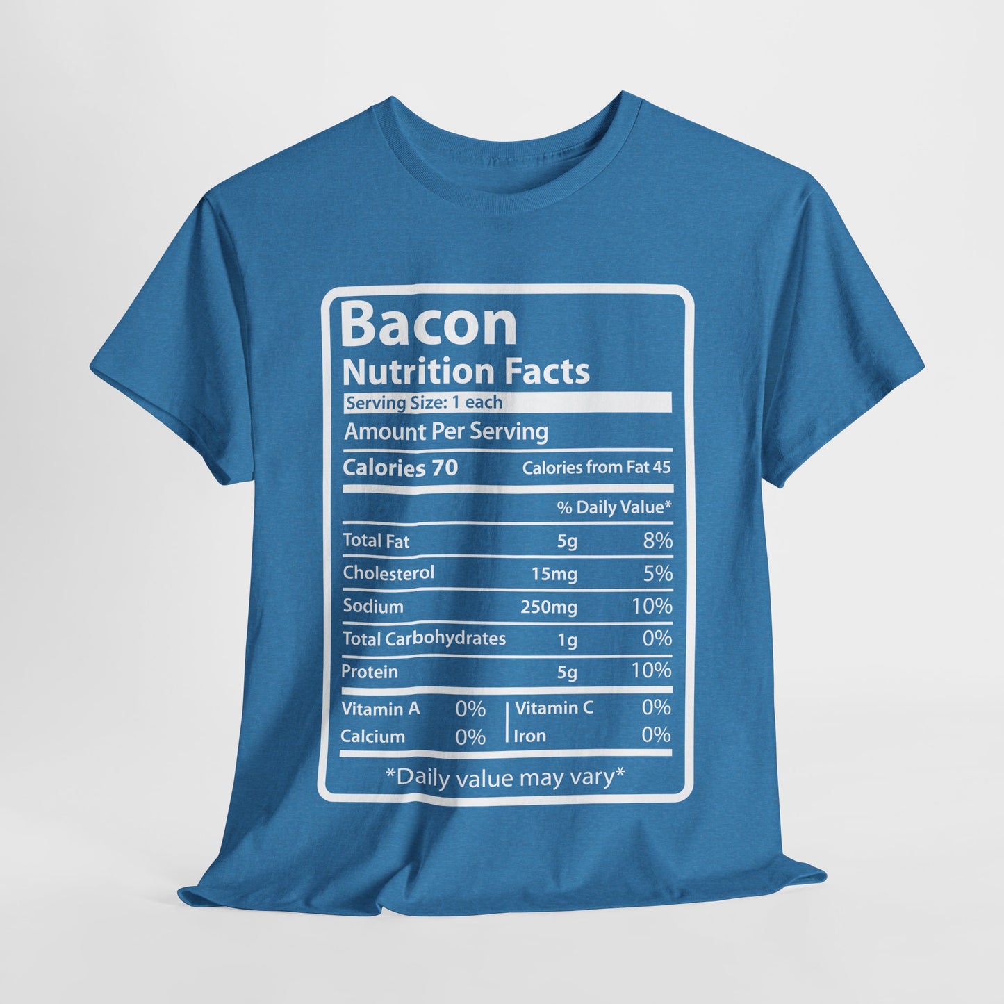 Funny Bacon Nutrition Facts Men's T-Shirt for Thanksgiving Christmas