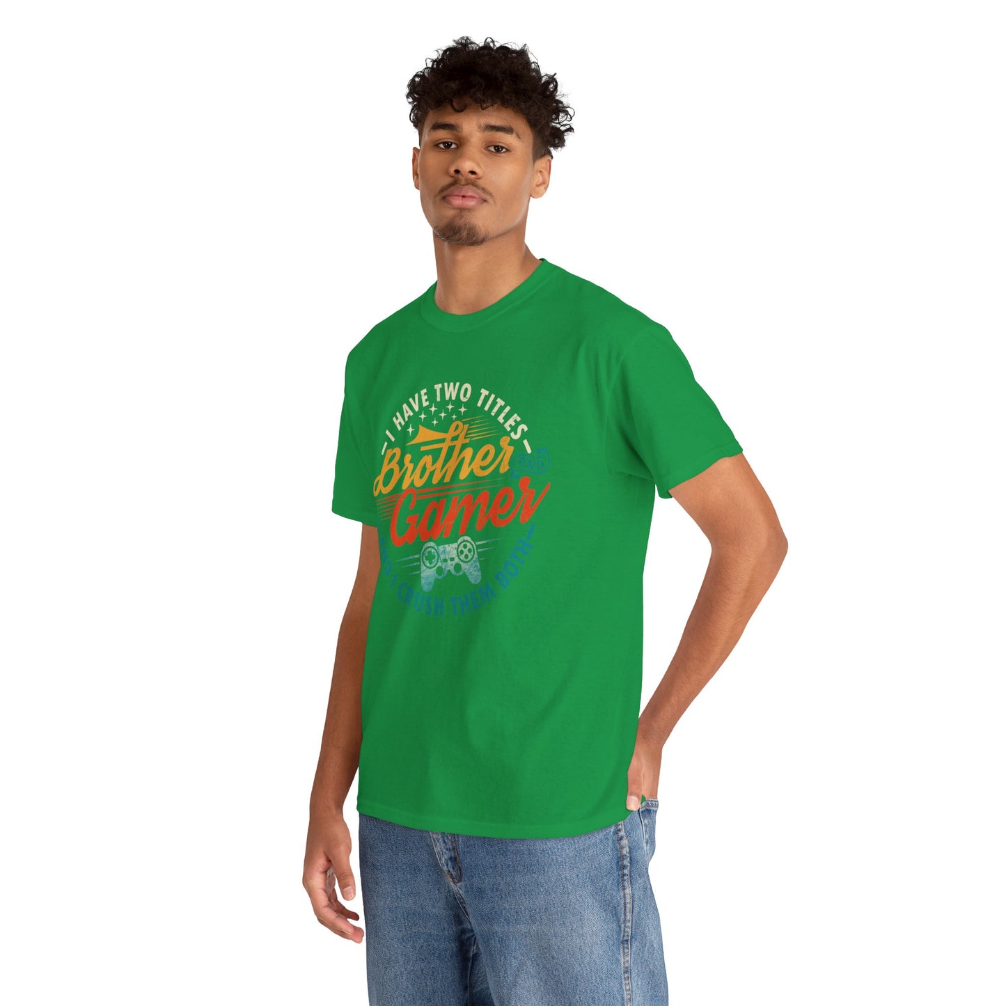 Funny Gamer Vintage Unisex Tee - I Have Two Titles Brother and Gamer Gift