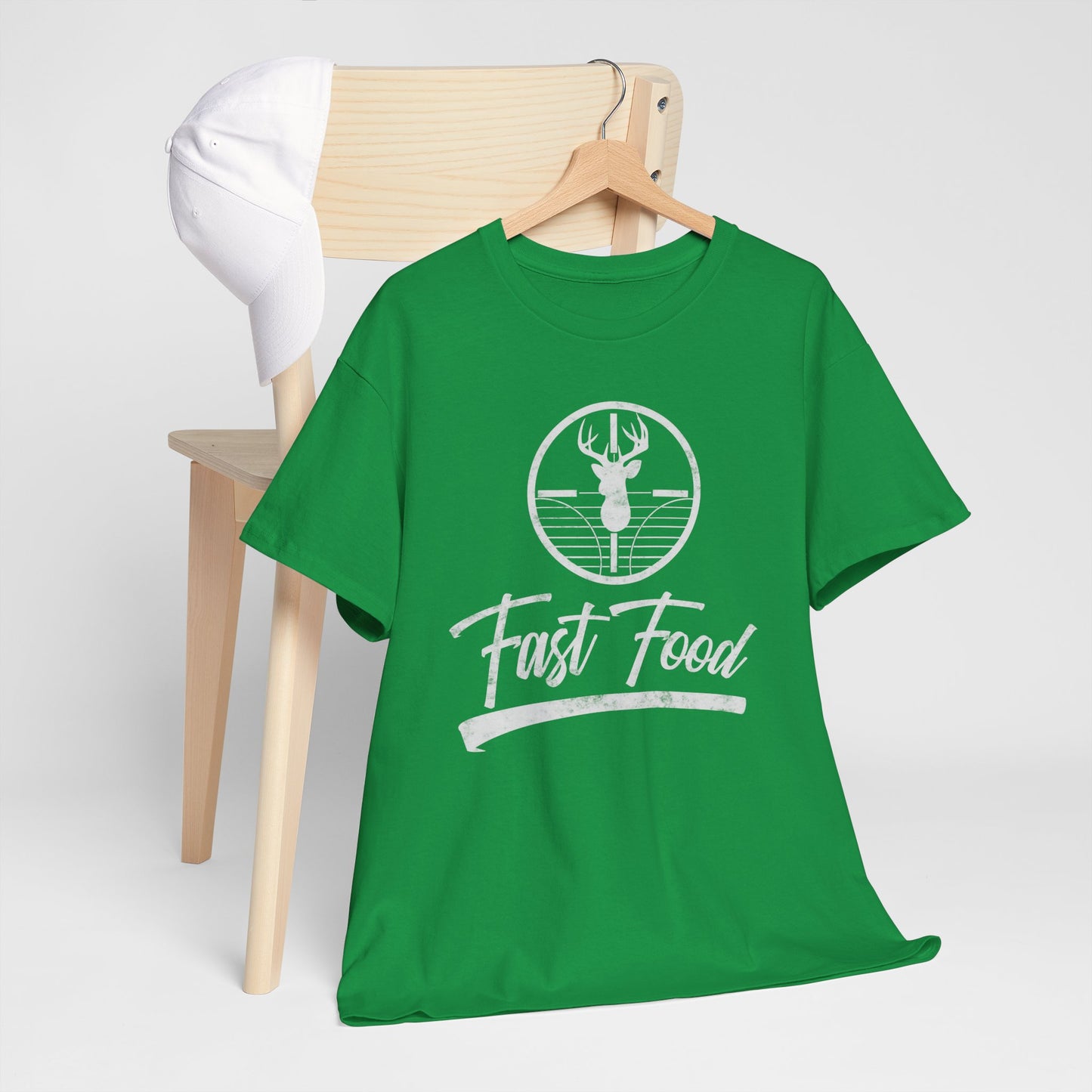 Funny Deer Hunting Unisex Tee - Fast Food Humor Gift for Hunters
