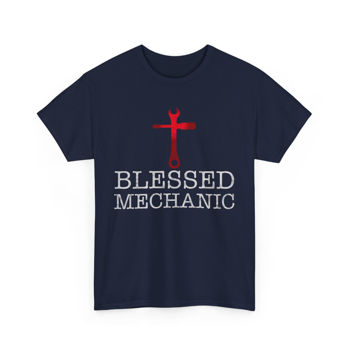 Blessed Mechanic Gift For Christian Mechanic Unisex Heavy Cotton Tee
