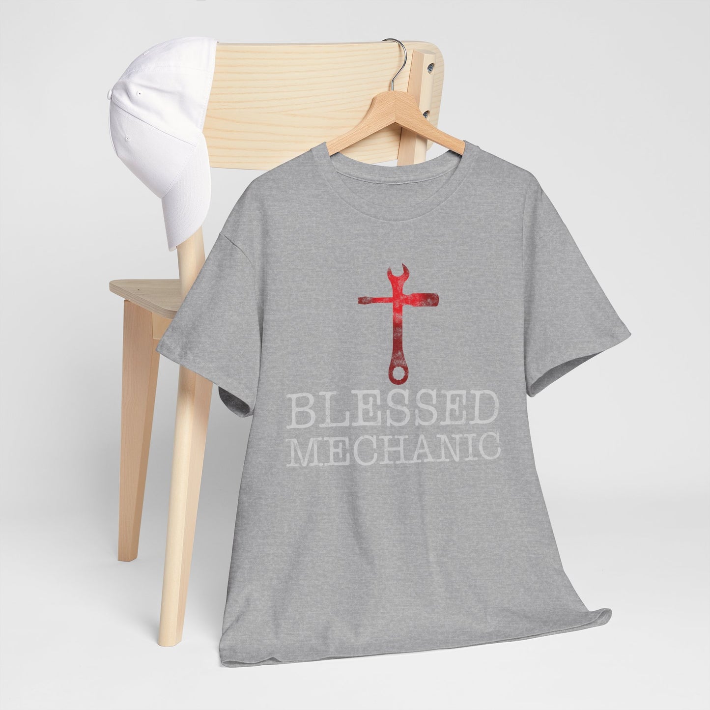Blessed Mechanic Gift For Christian Mechanic Unisex Heavy Cotton Tee
