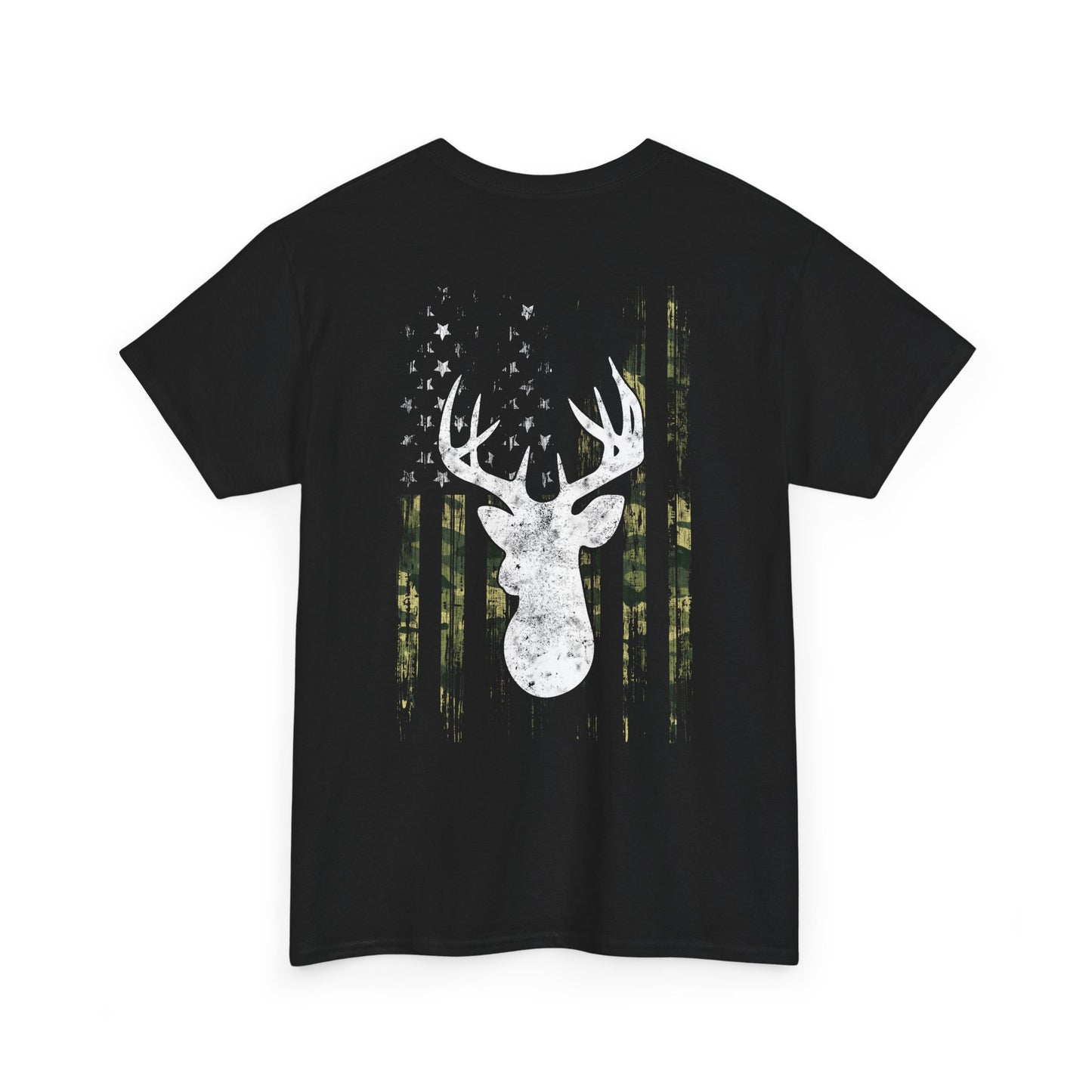 Camouflage USA Flag Whitetail Buck Tee