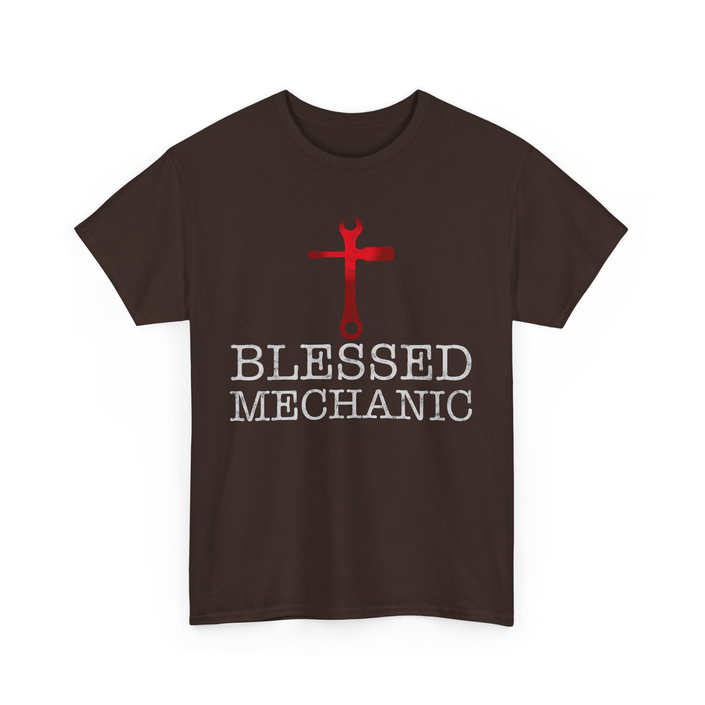 Blessed Mechanic Gift For Christian Mechanic Unisex Heavy Cotton Tee