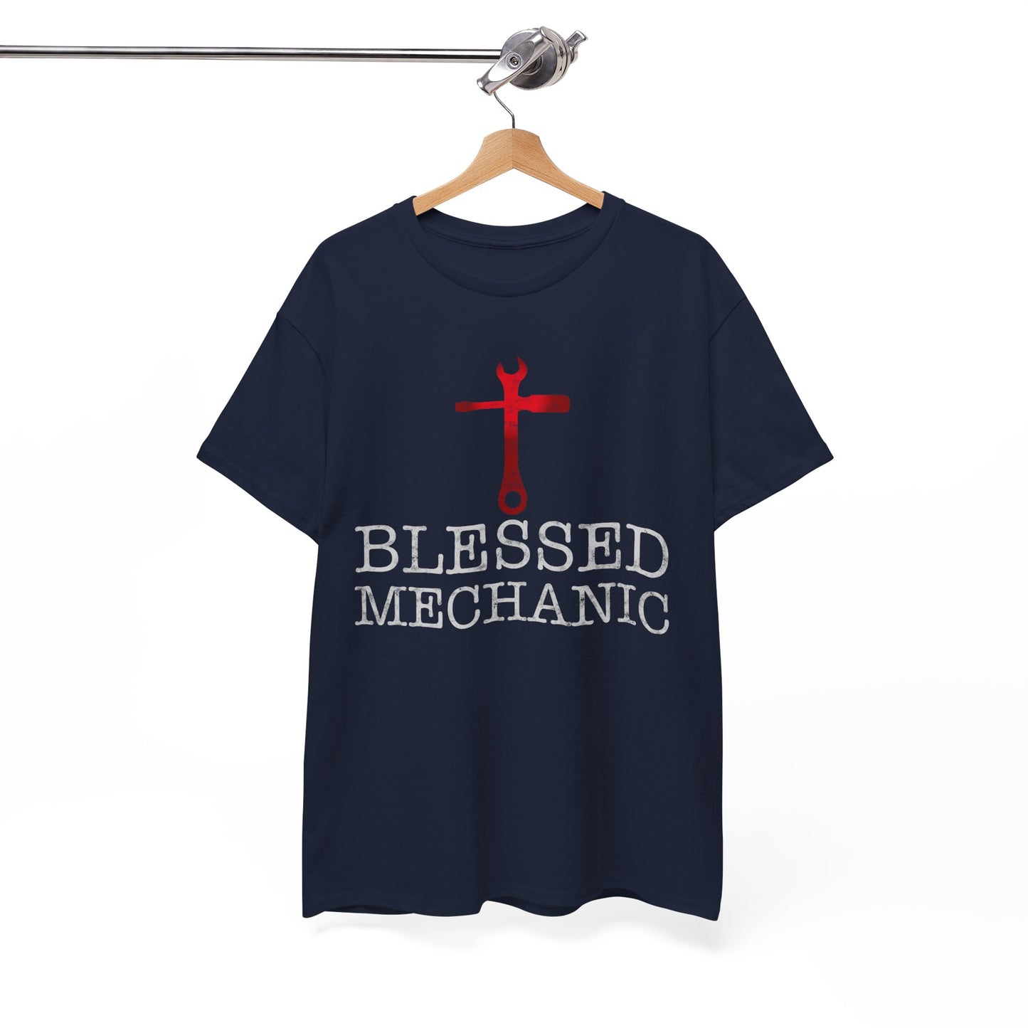 Blessed Mechanic Gift For Christian Mechanic Unisex Heavy Cotton Tee